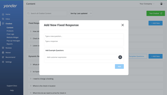 Add New Response