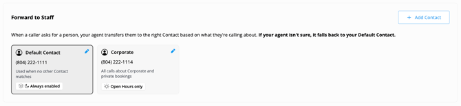 SCREENSHOT: Forward to staff contacts section